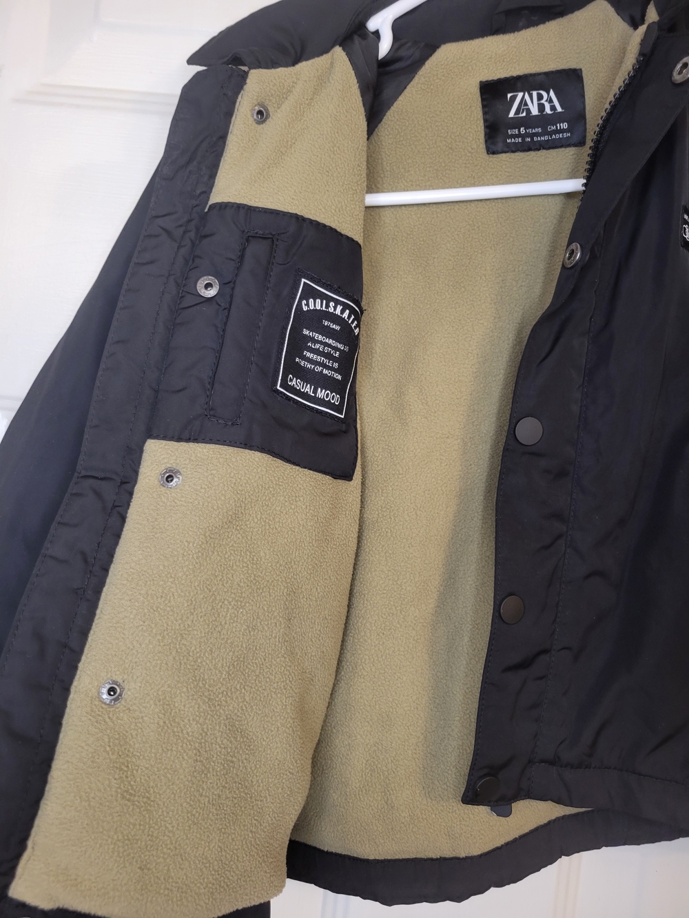 Zara Black Button-Front Coach Jacket - Picture 5 of 7